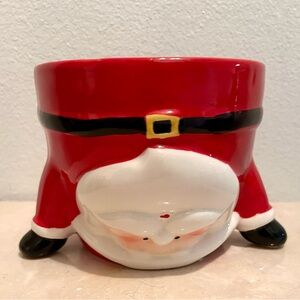 Santa doing a handstand, planter. 4.5”
